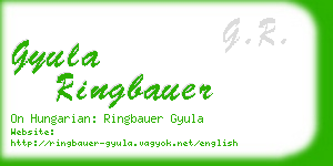 gyula ringbauer business card